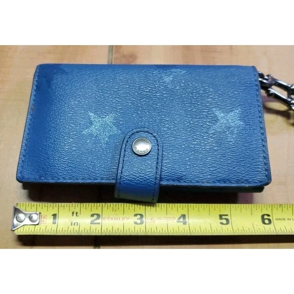 Coach Star Clutch Wallet Wristlet Blue - Picture 8 of 11